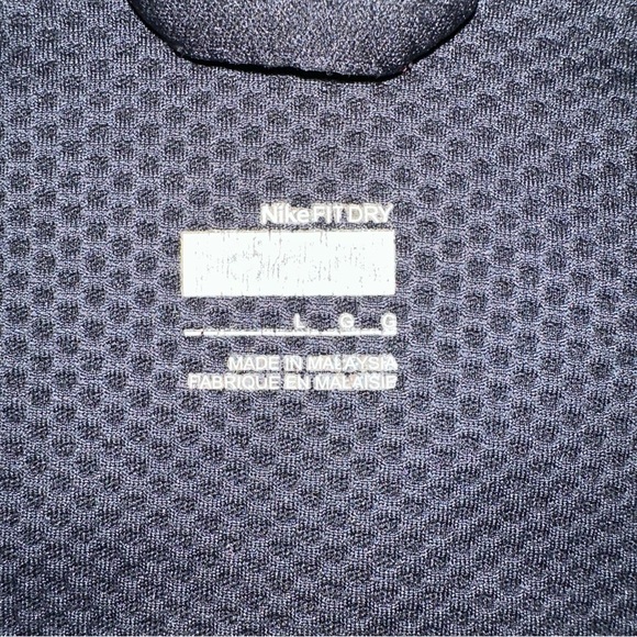 Nike Fit Dry Half Zip Mock Neck Sweatshirt Black Athletic Pullover Size Large - Picture 3 of 12